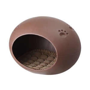 Darrahopens Pet Care > Cat Supplies YES4PETS Medium Cave Cat Kitten Box Igloo Cat Bed House Dog Puppy House-Brown