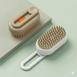 Darrahopens Pet Care > Cleaning & Maintenance > Pet Cleaning Supplies 2 Packs 3 in 1 Electric Pet Spray Comb with Rotatable Handle Anti Static Grooming Brush for Cats and Dogs Massage Deshedding Tool Khaki and White