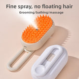 Darrahopens Pet Care > Cleaning & Maintenance > Pet Cleaning Supplies 2 Packs 3 in 1 Electric Pet Spray Comb with Rotatable Handle Anti Static Grooming Brush for Cats and Dogs Massage Deshedding Tool Khaki and White