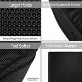 Darrahopens Pet Care > Cleaning & Maintenance > Pet Cleaning Supplies 2-PCS Beige Double Layer Cat Litter Mat Honeycomb Design Waterproof EVA Trapping Mat for Litter Box Tracking Control 40x50cm Easy Clean Australian Pet Supplies