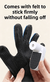 Darrahopens Pet Care > Cleaning & Maintenance > Pet Cleaning Supplies 2PCS Black Blue Pet Grooming Spray Glove with White & Black Detachable Typec Mister - TPR Soft Deshedding & Massage Brush Glove for Cats and Dogs, Anti Static Spray to Reduce Flying Fur and Easy to Clean