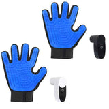 Darrahopens Pet Care > Cleaning & Maintenance > Pet Cleaning Supplies 2PCS Black Blue Pet Grooming Spray Glove with White & Black Detachable Typec Mister - TPR Soft Deshedding & Massage Brush Glove for Cats and Dogs, Anti Static Spray to Reduce Flying Fur and Easy to Clean