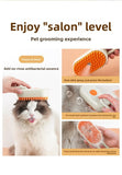 Darrahopens Pet Care > Cleaning & Maintenance > Pet Cleaning Supplies 3 in 1 Electric Pet Spray Comb with Rotatable Handle Anti Static Grooming Brush for Cats and Dogs Massage Deshedding Tool Khaki