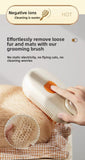 Darrahopens Pet Care > Cleaning & Maintenance > Pet Cleaning Supplies 3 in 1 Electric Pet Spray Comb with Rotatable Handle Anti Static Grooming Brush for Cats and Dogs Massage Deshedding Tool White