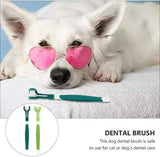 Darrahopens Pet Care > Cleaning & Maintenance > Pet Cleaning Supplies 3-Sided Pet Toothbrush 4-Pack - Soft Bristle Dog Cat Dental Care Brush Set