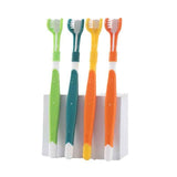 Darrahopens Pet Care > Cleaning & Maintenance > Pet Cleaning Supplies 3-Sided Pet Toothbrush 4-Pack - Soft Bristle Dog Cat Dental Care Brush Set