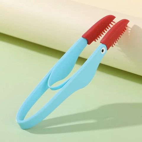 Darrahopens Pet Care > Cleaning & Maintenance > Pet Cleaning Supplies 4-Pack Blue Pet Eye Cleaning Brushes with Precisice Tweezer - Silicone Soft-Tip Tear Stain & Eye Crust Cleaner, Safe for Dogs and Cats