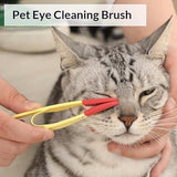 Darrahopens Pet Care > Cleaning & Maintenance > Pet Cleaning Supplies 4-Pack Blue Pet Eye Cleaning Brushes with Precisice Tweezer - Silicone Soft-Tip Tear Stain & Eye Crust Cleaner, Safe for Dogs and Cats