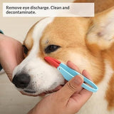 Darrahopens Pet Care > Cleaning & Maintenance > Pet Cleaning Supplies 4-Pack Pink Pet Eye Cleaning Brushes with Precisice Tweezer - Silicone Soft-Tip Tear Stain & Eye Crust Cleaner, Safe for Dogs and Cats