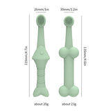 Darrahopens Pet Care > Cleaning & Maintenance > Pet Cleaning Supplies 6 x Silicone Pet Toothbrush (3 Fish shape and 3 Bone shape) Green Gentle Food-Grade Silicone Pet Toothbrush - Promotes Healthy Teeth & Gums for Dogs & Cats