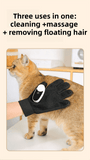 Darrahopens Pet Care > Cleaning & Maintenance > Pet Cleaning Supplies Black Blue Pet Grooming Spray Glove with Black Detachable Typec Mister - TPR Soft Deshedding & Massage Brush Glove for Cats and Dogs, Anti Static Spray to Reduce Flying Fur and Easy to Clean