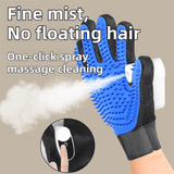 Darrahopens Pet Care > Cleaning & Maintenance > Pet Cleaning Supplies Black Blue Pet Grooming Spray Glove with Black Detachable Typec Mister - TPR Soft Deshedding & Massage Brush Glove for Cats and Dogs, Anti Static Spray to Reduce Flying Fur and Easy to Clean