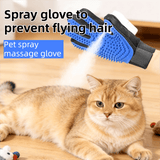 Darrahopens Pet Care > Cleaning & Maintenance > Pet Cleaning Supplies Black Blue Pet Grooming Spray Glove with Pink Detachable Typec Mister - TPR Soft Deshedding & Massage Brush Glove for Cats and Dogs, Anti Static Spray to Reduce Flying Fur and Easy to Clean