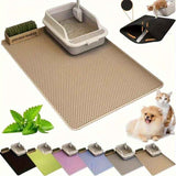 Darrahopens Pet Care > Cleaning & Maintenance > Pet Cleaning Supplies Double-Layer Honeycomb Cat Litter Mat – Waterproof, Slip-Resistant, Leak-Proof, and Easy-Clean Pet Mat for Litter Box Area, Odor-Free and Durable with 6 Vibrant Colors Available (2XL, Pink) In Australia - Darrahopens