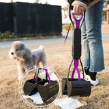 Darrahopens Pet Care > Cleaning & Maintenance > Pet Cleaning Supplies Foldable Dog And Cat Poop Scooper Pet Long Handle Pooper Scooper, Easy To Pick Up Waste, Black & Purple (Purple)