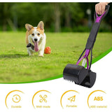 Darrahopens Pet Care > Cleaning & Maintenance > Pet Cleaning Supplies Foldable Dog And Cat Poop Scooper Pet Long Handle Pooper Scooper, Easy To Pick Up Waste, Black & Purple (Purple)