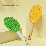 Darrahopens Pet Care > Cleaning & Maintenance > Pet Cleaning Supplies Green and Yellow Pet Durian Massage Comb 2-Pack - Cat Deshedding Brush with Dual-Sided TPR Design for Soft Skin and Fur Cleaning