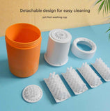 Darrahopens Pet Care > Cleaning & Maintenance > Pet Cleaning Supplies Orange Pet Paw Cleaner Cup - Portable Dog Foot Washer with Soft Silicone Bristles - Easy Clean, Detachable Design for Small to Medium Dogs & Cats