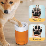 Darrahopens Pet Care > Cleaning & Maintenance > Pet Cleaning Supplies Orange Pet Paw Cleaner Cup - Portable Dog Foot Washer with Soft Silicone Bristles - Easy Clean, Detachable Design for Small to Medium Dogs & Cats