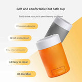 Darrahopens Pet Care > Cleaning & Maintenance > Pet Cleaning Supplies Orange Pet Paw Cleaner Cup - Portable Dog Foot Washer with Soft Silicone Bristles - Easy Clean, Detachable Design for Small to Medium Dogs & Cats