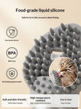 Darrahopens Pet Care > Cleaning & Maintenance > Pet Cleaning Supplies Orange Pet Shampoo Brush Silicone Foaming Massage Comb Dog Cat Bathing Grooming Tool