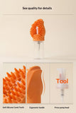 Darrahopens Pet Care > Cleaning & Maintenance > Pet Cleaning Supplies Orange Pet Shampoo Brush Silicone Foaming Massage Comb Dog Cat Bathing Grooming Tool