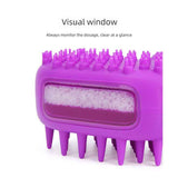 Darrahopens Pet Care > Cleaning & Maintenance > Pet Cleaning Supplies Pet Bath Brush Massage Shampoo Dispensing Grooming Brush for Dog Cat Hair Cleaning-purple In Australia - Darrahopens