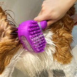 Darrahopens Pet Care > Cleaning & Maintenance > Pet Cleaning Supplies Pet Bath Brush Massage Shampoo Dispensing Grooming Brush for Dog Cat Hair Cleaning-purple In Australia - Darrahopens