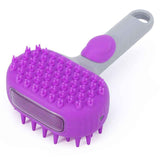 Darrahopens Pet Care > Cleaning & Maintenance > Pet Cleaning Supplies Pet Bath Brush Massage Shampoo Dispensing Grooming Brush for Dog Cat Hair Cleaning-purple In Australia - Darrahopens