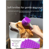 Darrahopens Pet Care > Cleaning & Maintenance > Pet Cleaning Supplies Pet Bath Brush Massage Shampoo Dispensing Grooming Brush for Dog Cat Hair Cleaning-purple In Australia - Darrahopens