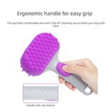 Darrahopens Pet Care > Cleaning & Maintenance > Pet Cleaning Supplies Pet Bath Brush Massage Shampoo Dispensing Grooming Brush for Dog Cat Hair Cleaning-purple In Australia - Darrahopens