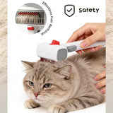 Darrahopens Pet Care > Cleaning & Maintenance > Pet Cleaning Supplies Pet Care Bundle Set – Grey Adjustable Elevated Double Dog Bowl & White and Grey 2-in-1 Self-Cleaning Pet Grooming Comb, Stainless Steel Feeding Station and Deshedding Brush for Dogs & Cats