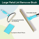 Darrahopens Pet Care > Cleaning & Maintenance > Pet Cleaning Supplies Pet Hair Removal Tool Set -Multi-Purpose Sweeper with Scraper and Handheld Fur Remover Blue