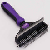 Darrahopens Pet Care > Cleaning & Maintenance > Pet Cleaning Supplies Pet Hair Remover Brush Double-Sided Pet Brush Pet Grooming Tool Dog Brush Cat - Black - Size Small size -fine teeth 67 In Australia - Darrahopens