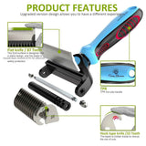 Darrahopens Pet Care > Cleaning & Maintenance > Pet Cleaning Supplies Pet Hair Remover Brush Double-Sided Pet Brush Pet Grooming Tool Dog Brush Cat - Black - Size Small size -fine teeth 67 In Australia - Darrahopens