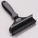 Darrahopens Pet Care > Cleaning & Maintenance > Pet Cleaning Supplies Pet Hair Remover Brush Double-Sided Pet Brush Pet Grooming Tool Dog Brush Cat - Black - Size Small size -fine teeth 67 In Australia - Darrahopens
