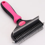 Darrahopens Pet Care > Cleaning & Maintenance > Pet Cleaning Supplies Pet Hair Remover Brush Double-Sided Pet Brush Pet Grooming Tool Dog Brush Cat - Black - Size Small size -fine teeth 67 In Australia - Darrahopens