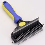 Darrahopens Pet Care > Cleaning & Maintenance > Pet Cleaning Supplies Pet Hair Remover Brush Double-Sided Pet Brush Pet Grooming Tool Dog Brush Cat - Black - Size Small size -fine teeth 67 In Australia - Darrahopens