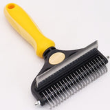 Darrahopens Pet Care > Cleaning & Maintenance > Pet Cleaning Supplies Pet Hair Remover Brush Double-Sided Pet Brush Pet Grooming Tool Dog Brush Cat - Black - Size Small size -fine teeth 67 In Australia - Darrahopens