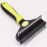 Darrahopens Pet Care > Cleaning & Maintenance > Pet Cleaning Supplies Pet Hair Remover Brush Double-Sided Pet Brush Pet Grooming Tool Dog Brush Cat - Black - Size Small size -fine teeth 67 In Australia - Darrahopens