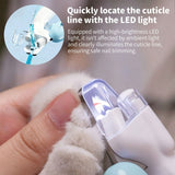 Darrahopens Pet Care > Cleaning & Maintenance > Pet Cleaning Supplies Pet Nail Clippers with Light, Splatter-Proof and Safe Grooming Tool, Universal for Cats and Dogs, LED Light for Locating the Quick - Blue