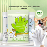 Darrahopens Pet Care > Cleaning & Maintenance > Pet Cleaning Supplies Pet wash-free cleaning gloves for dog bathing and deodorizing, cat dry cleaning wet wipes supplies, two packs.