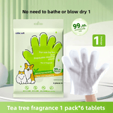 Darrahopens Pet Care > Cleaning & Maintenance > Pet Cleaning Supplies Pet wash-free cleaning gloves for dog bathing and deodorizing, cat dry cleaning wet wipes supplies, two packs.