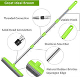 Darrahopens Pet Care > Cleaning & Maintenance > Pet Cleaning Supplies Pink and Silver Versatile Pet Hair Remover Rubber Broom & Squeegee - 125cm Adjustable Stainless Steel Handle for Carpets, Floors & Windows