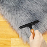 Darrahopens Pet Care > Cleaning & Maintenance > Pet Cleaning Supplies Portable Carpet Rake for Matted and Shag Rugs, Handheld Carpet Grooming Tool for Pet Hair, Deep Cleaning and Fluffy Pile Care, Black, 15.2 x 11 cm In Australia - Darrahopens