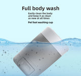 Darrahopens Pet Care > Cleaning & Maintenance > Pet Cleaning Supplies Portable Dog Paw Washer Cup - 360 Degree Muddy Foot Cleaner with Soft Bristles - Gentle Grooming Tool for Cats & Small to Medium Dogs - Grey