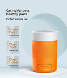 Darrahopens Pet Care > Cleaning & Maintenance > Pet Cleaning Supplies Portable Dog Paw Washer Cup - 360 Degree Muddy Foot Cleaner with Soft Bristles - Gentle Grooming Tool for Cats & Small to Medium Dogs - Grey