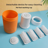 Darrahopens Pet Care > Cleaning & Maintenance > Pet Cleaning Supplies Portable Dog Paw Washer Cup - 360 Degree Muddy Foot Cleaner with Soft Bristles - Gentle Grooming Tool for Cats & Small to Medium Dogs - Grey