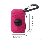 Darrahopens Pet Care > Cleaning & Maintenance > Pet Cleaning Supplies Portable Poop Bag Holder Dispenser for Dog Walking – Mesh Roll Bag Storage Case with Carabiner Clip, Easy One-Hand Pull for Outdoor Pet Waste Cleanup (Red) In Australia - Darrahopens