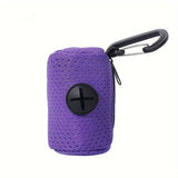Darrahopens Pet Care > Cleaning & Maintenance > Pet Cleaning Supplies Portable Poop Bag Holder Dispenser for Dog Walking – Mesh Roll Bag Storage Case with Carabiner Clip, Easy One-Hand Pull for Outdoor Pet Waste Cleanup (Red) In Australia - Darrahopens